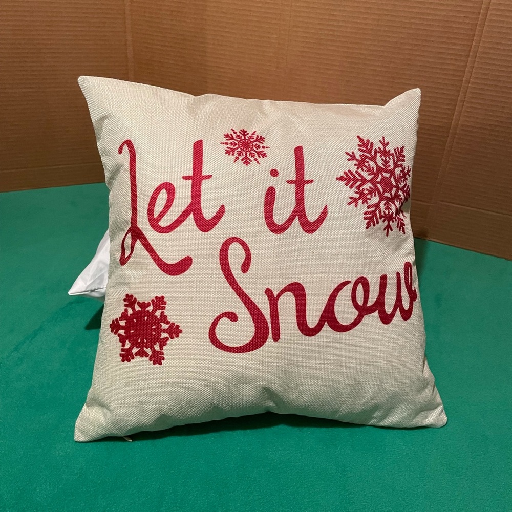 Let it Snow Christmas throw pillow